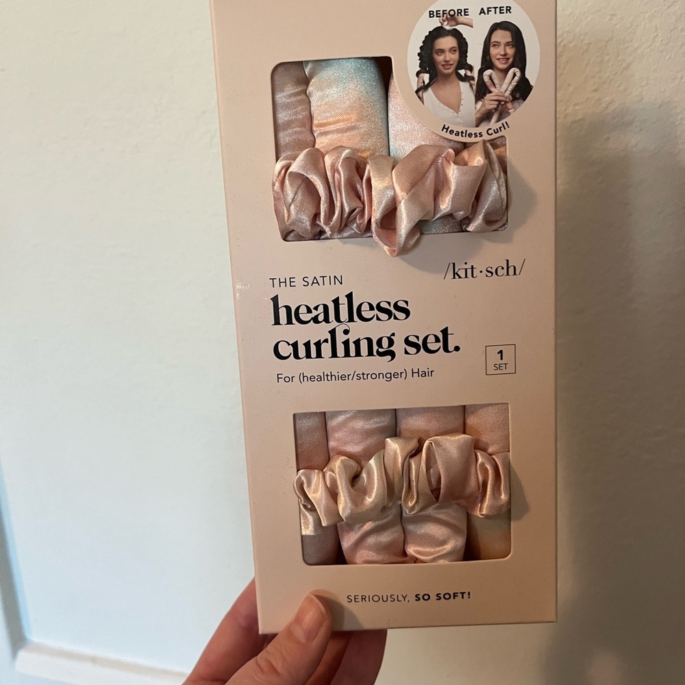Kitsch Satin Heatless Curling Set - Blush